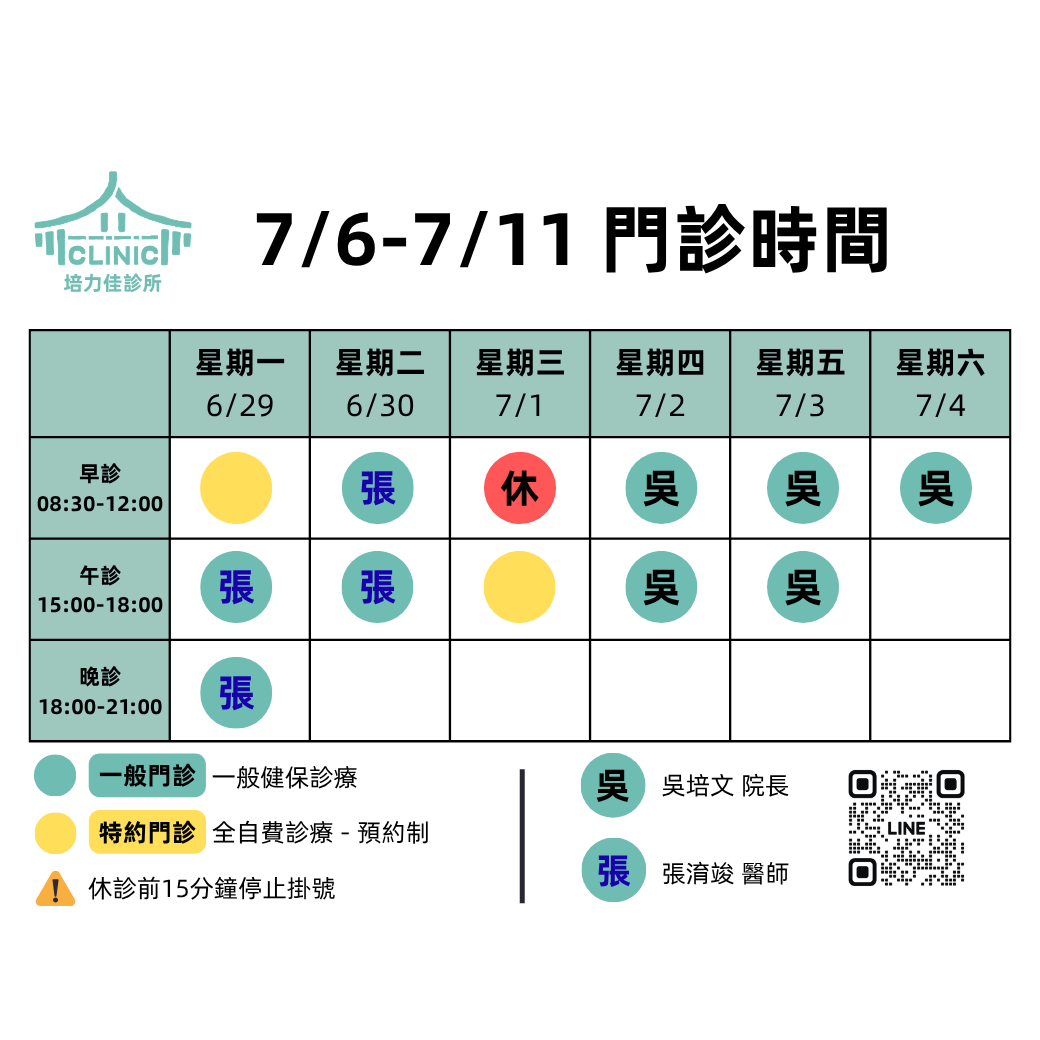 門診異動公告
